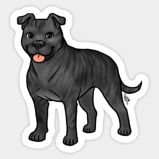 Dog - American Staffordshire Terrier - Natural Blue Brindle Sticker